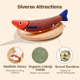 Cat Toy Catnip 3D Simulation Fish Goldfish Kitten Toys Pillowfish Interactive Sounding Cat Chew Bite Plush Toys Cat Supplies